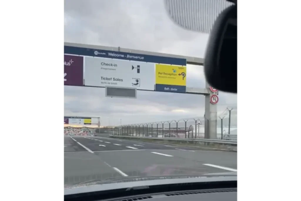 Volg de borden naar eurotunnel terminal