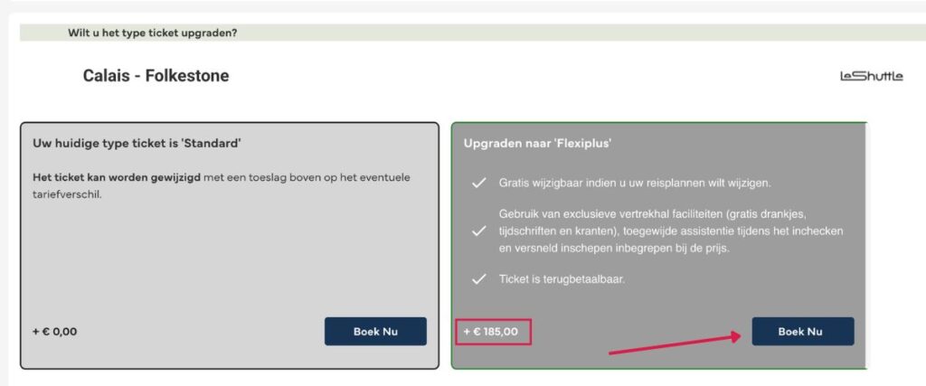 eurotunnel tickets flexiticket boeken instructies